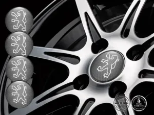 Peugeot Sticker Dome Style Premium Wheel Logos